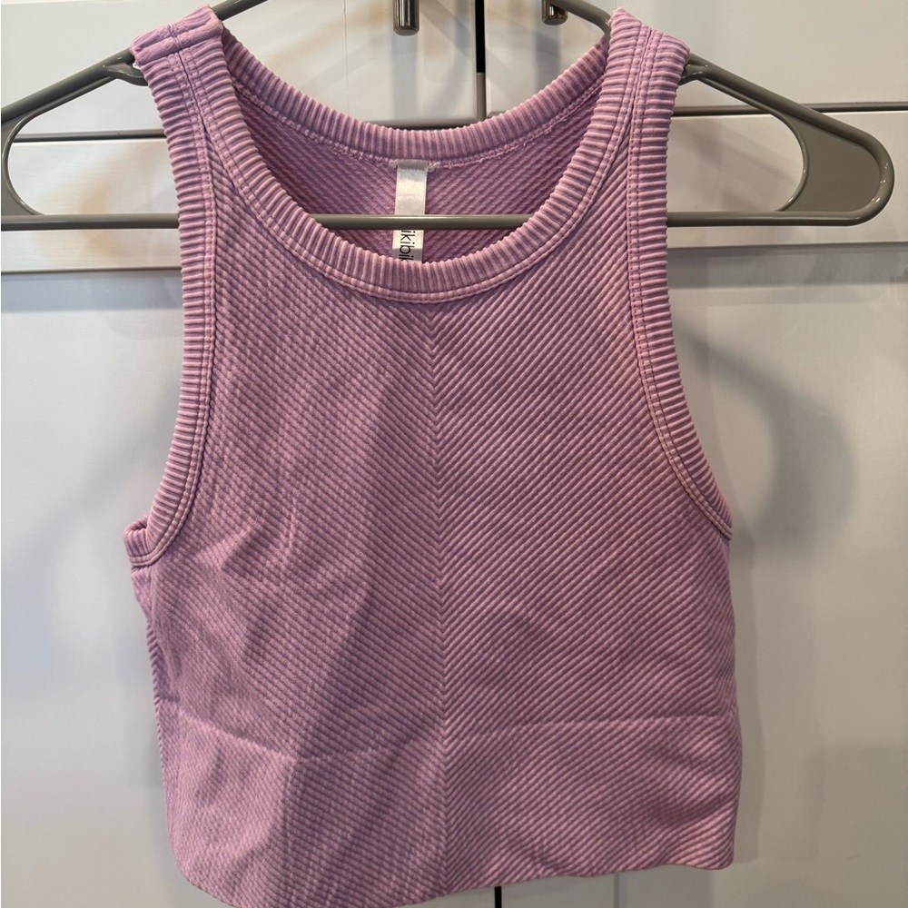 Lavender Ribbed Women's Tank Top